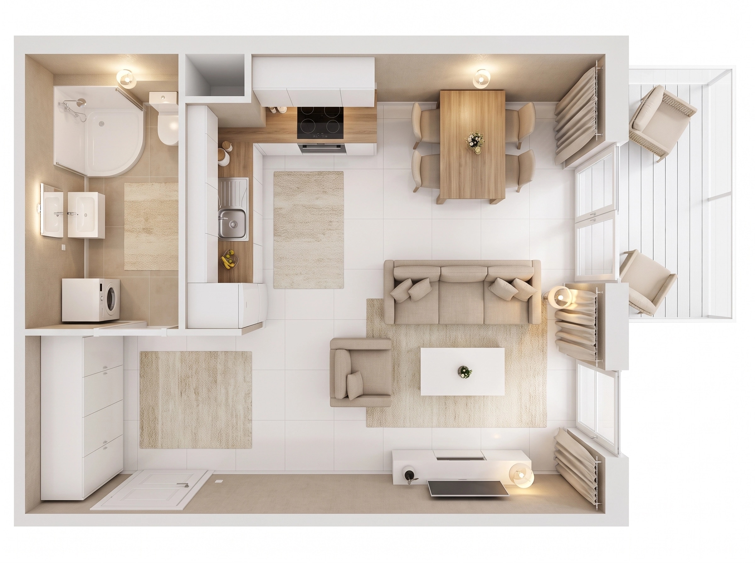 Interior design in Contemporary style — Living Room by GenRoom AI