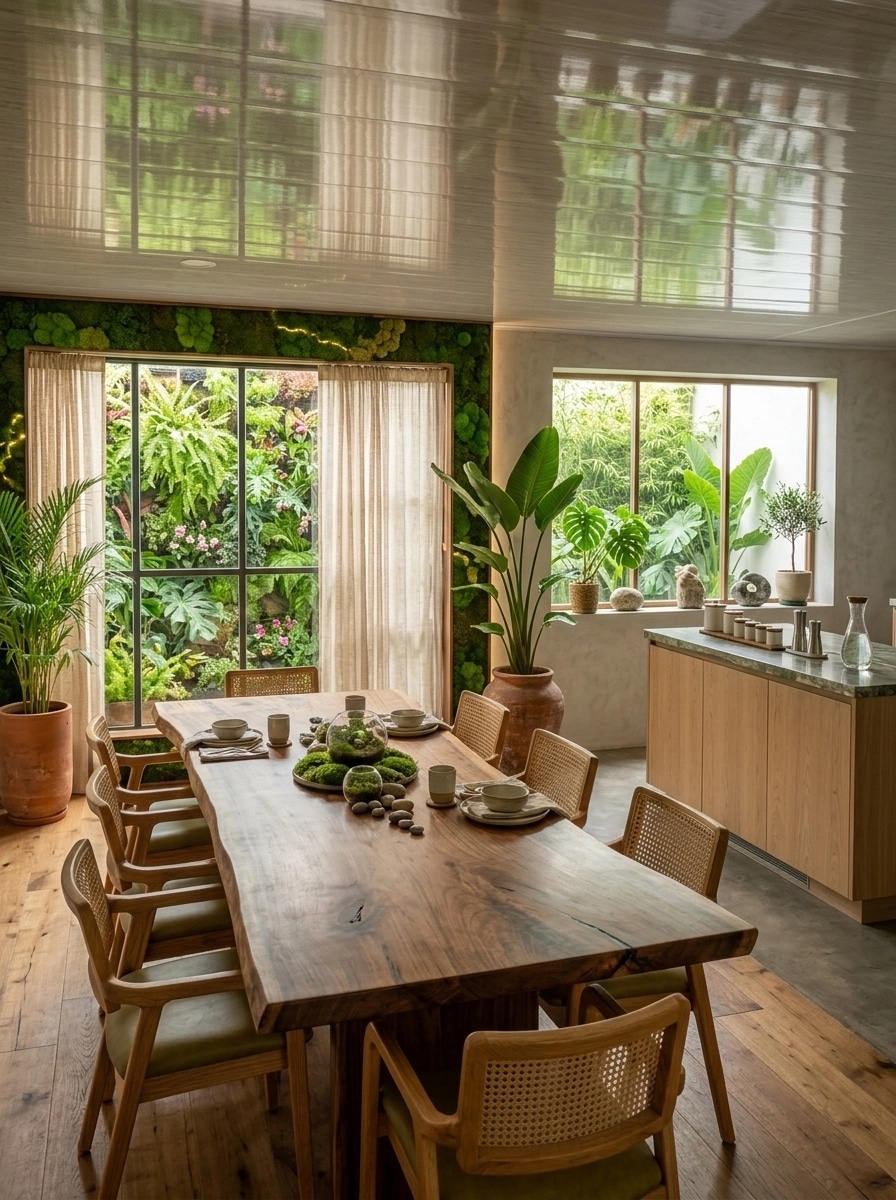 Interior design in Biophilic style — dining_room by GenRoom AI