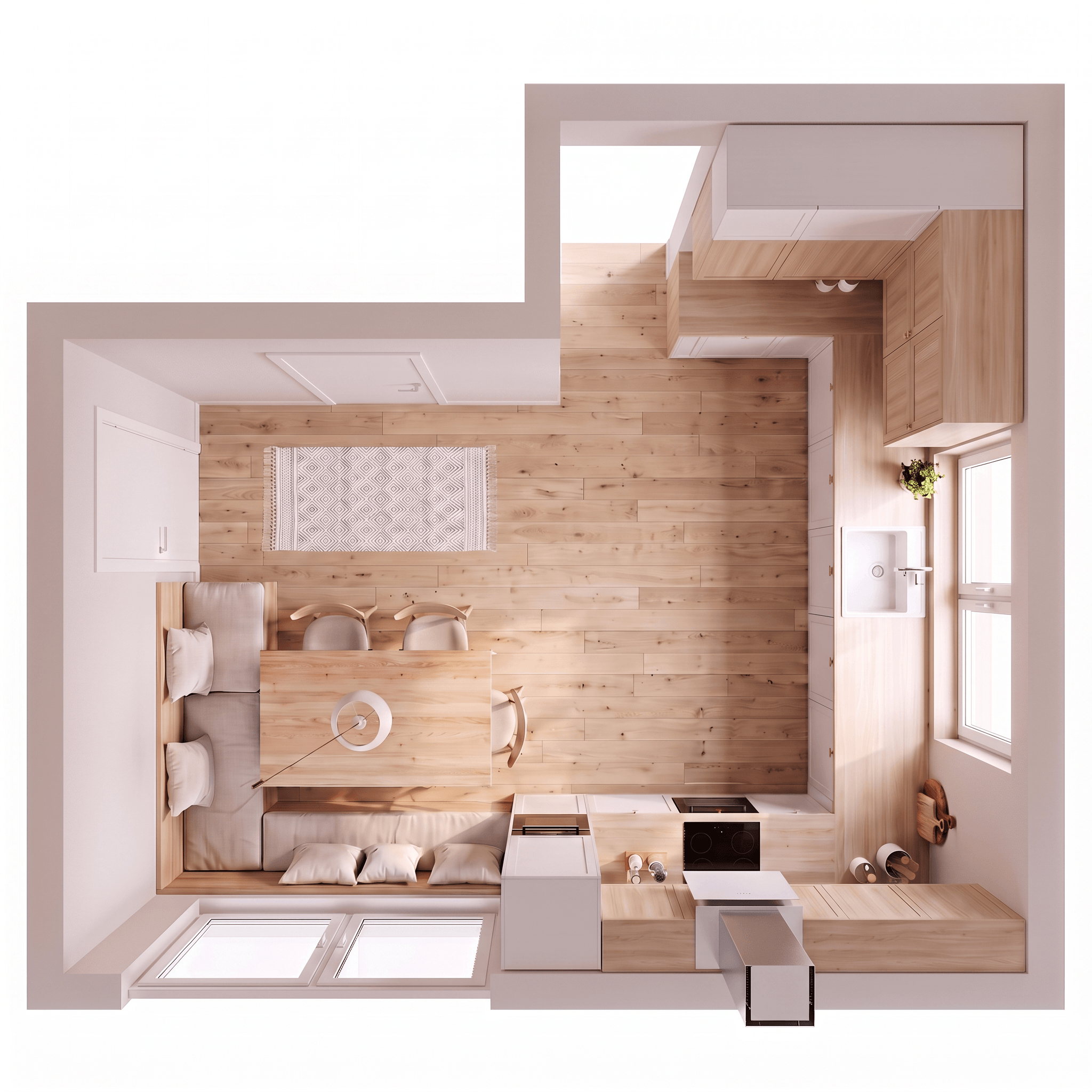 Interior design in Scandinavian style — Living Room by GenRoom AI