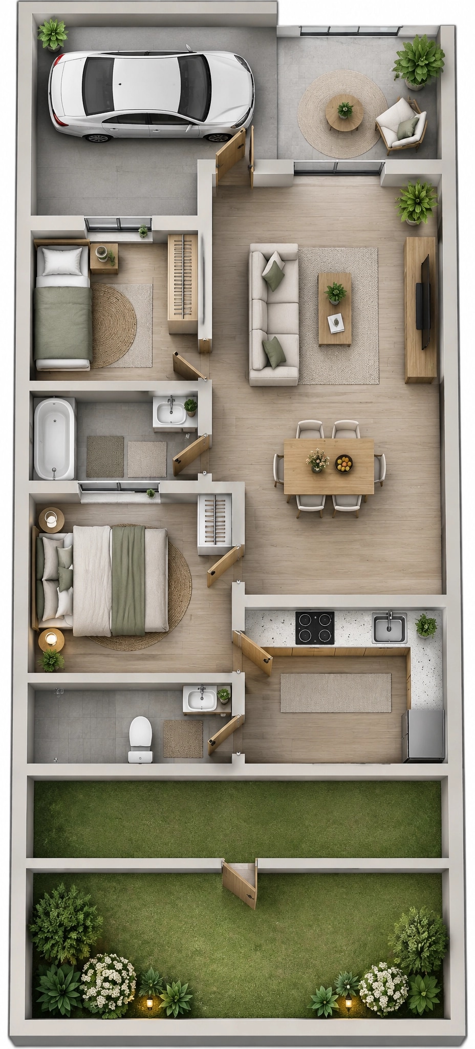 Interior design in Scandinavian style — Living Room by GenRoom AI