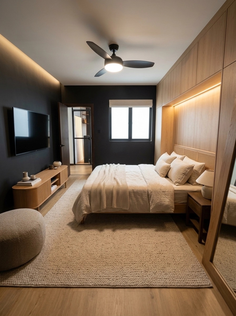 Japandi Chambre design — interior photo by GenRoom AI