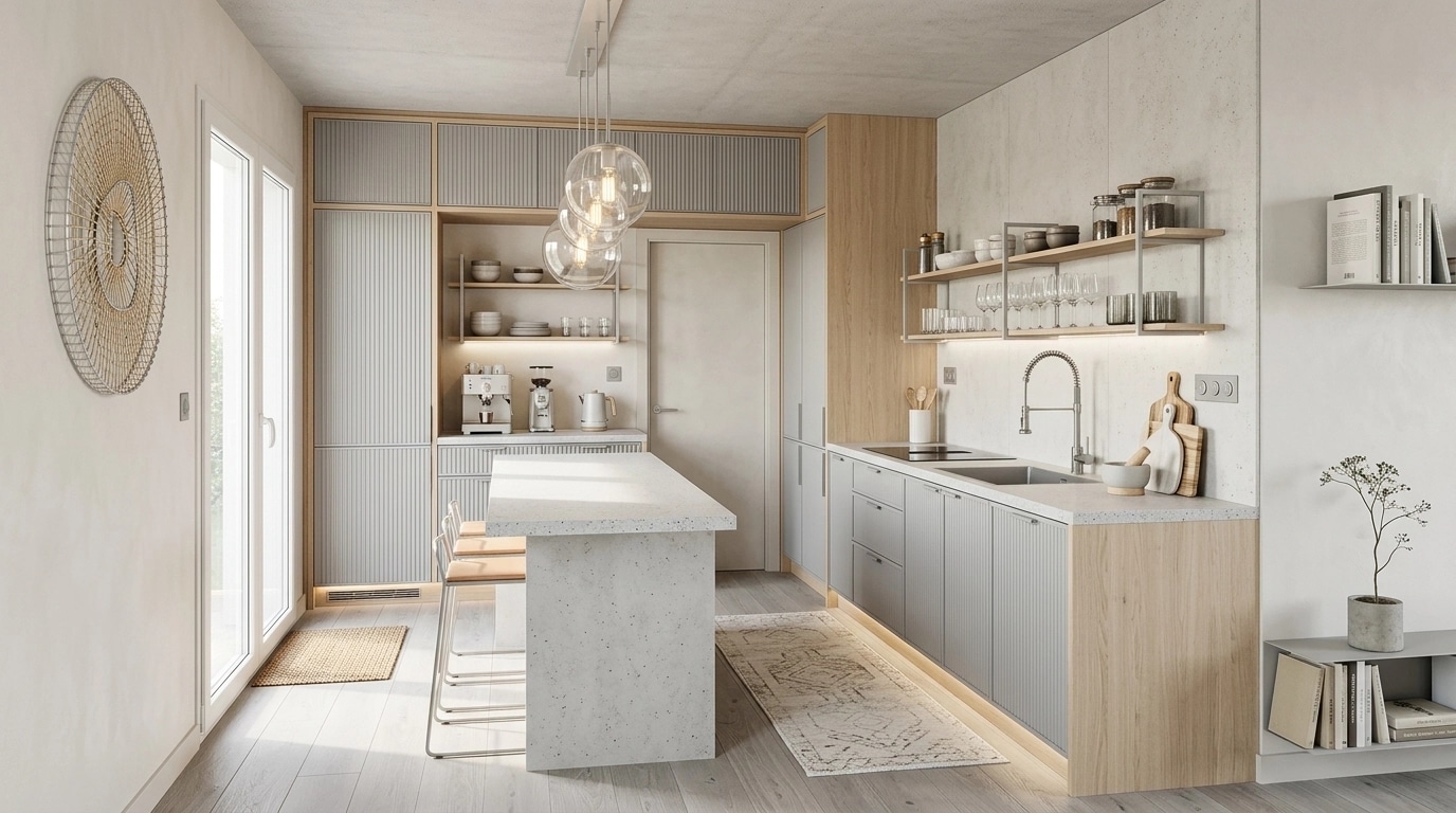 Loft / Industrial Cocina design — interior photo by GenRoom AI