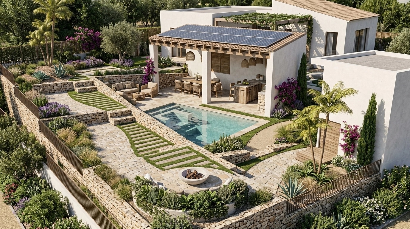 Landscape design in Eco Natural Garden style — Yard by GenRoom AI