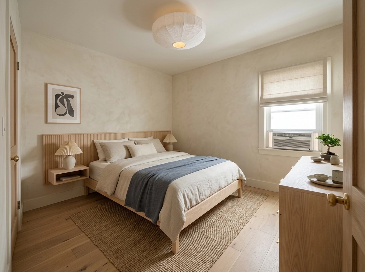 Japandi Chambre design — interior photo by GenRoom AI