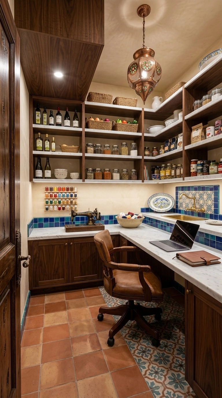 Interior design in Mediterranean style — pantry by GenRoom AI