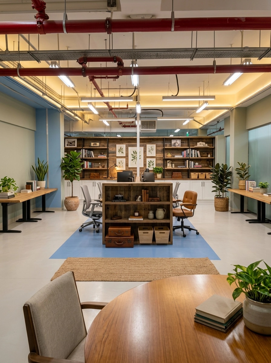 Interior design in Modern Farmhouse style — Office by GenRoom AI