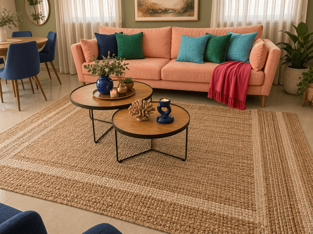 İç mekân tasarımı Rustic stili — Oturma Odası GenRoom AI