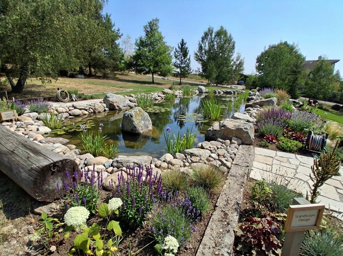 Landscape design in Scandinavian Garden style — Yard by GenRoom AI