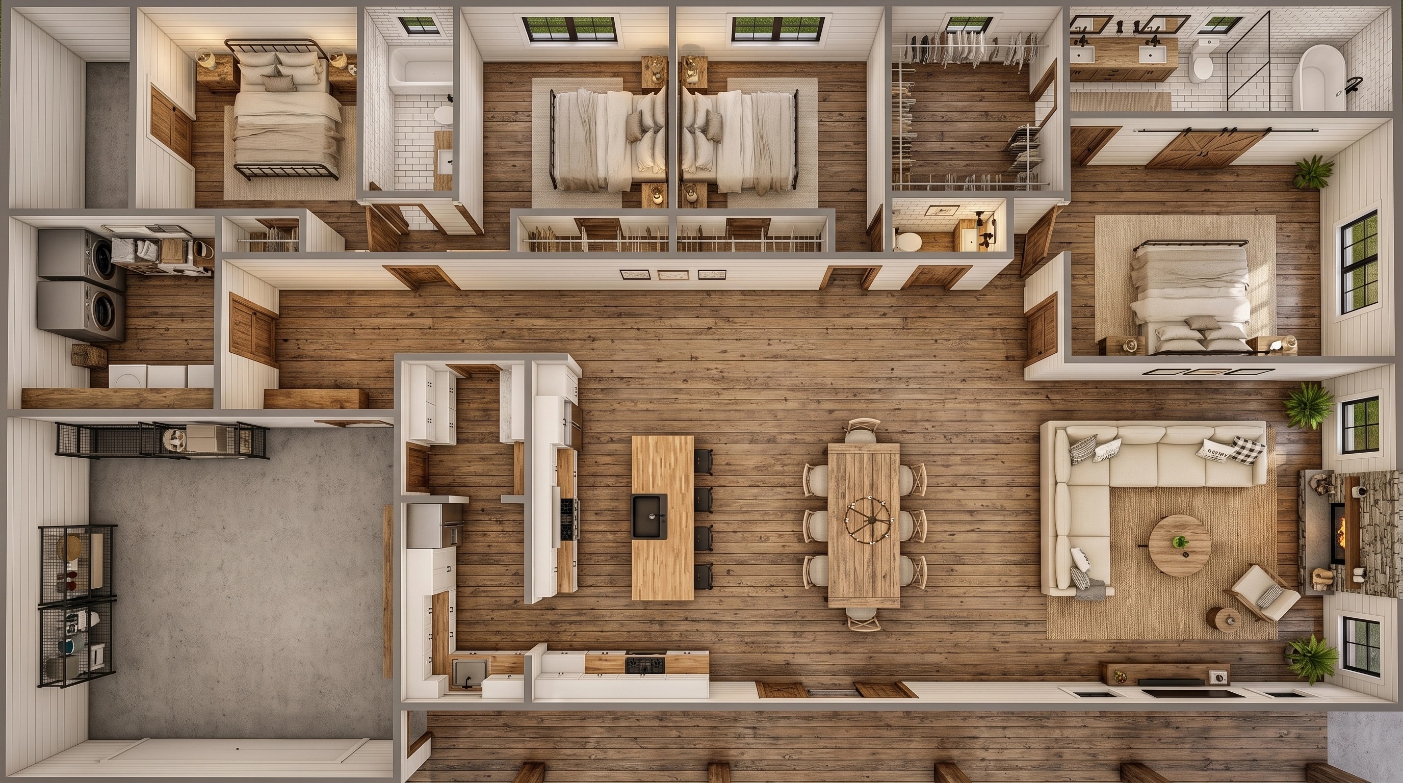 Modern Farmhouse Living Room design — interior photo by GenRoom AI