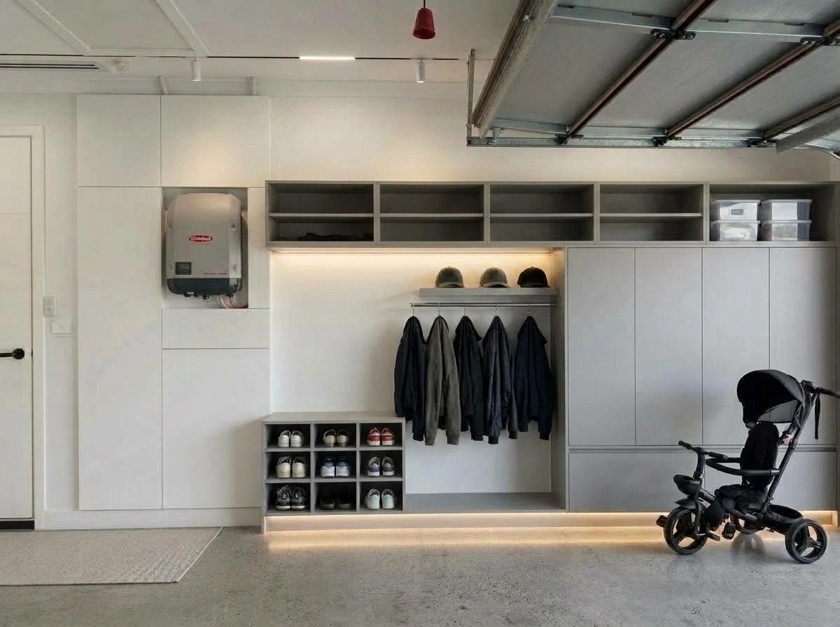 Interior design in Minimalism style — garage by GenRoom AI