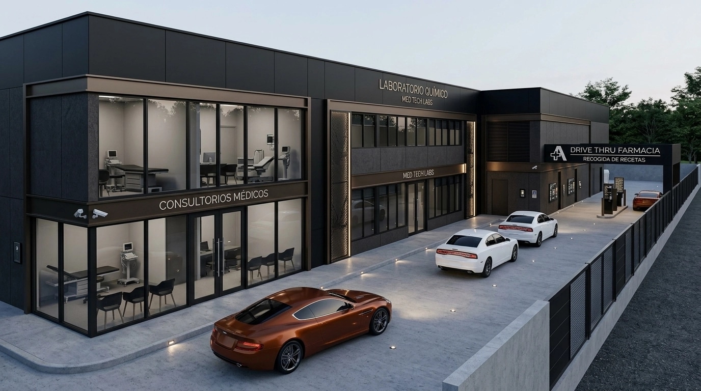 Facade design in Blacktec Facade style — Facade by GenRoom AI