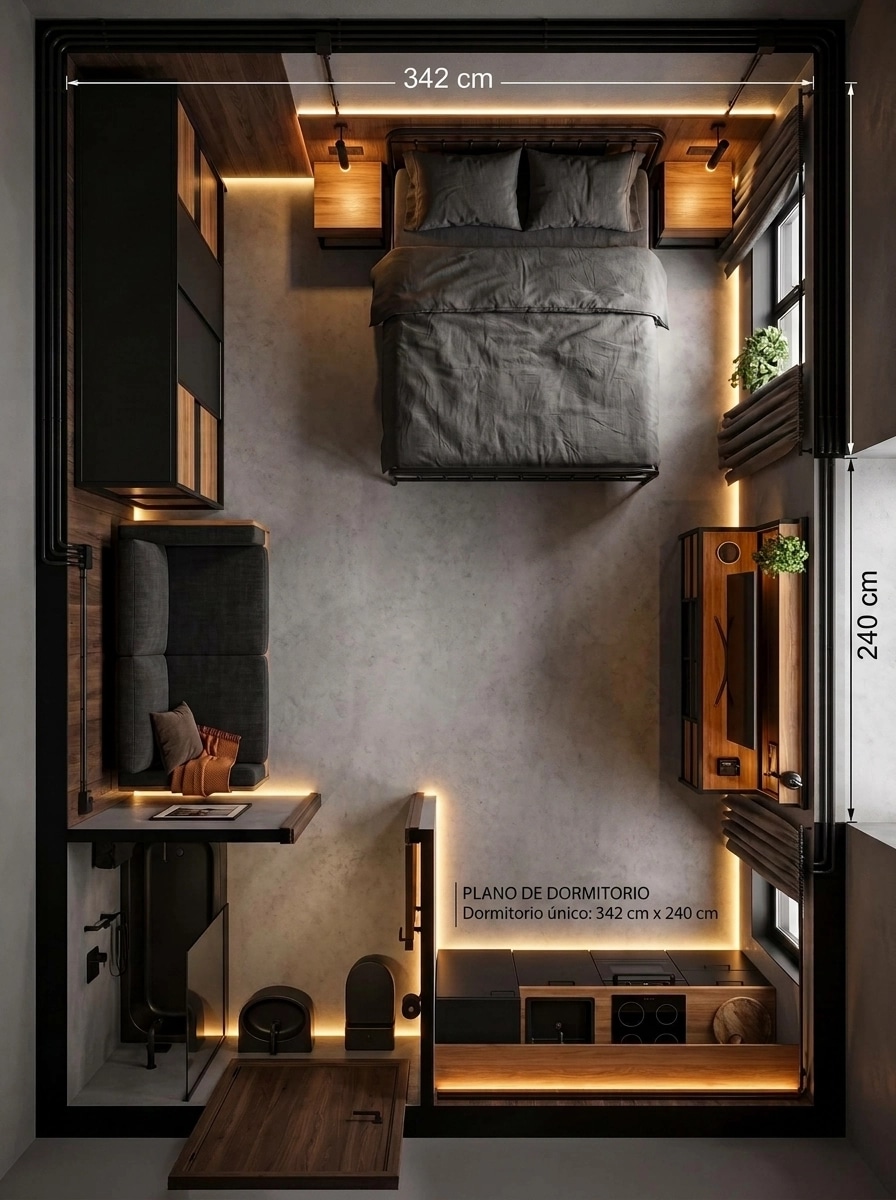 Interior design in Blacktec style — Living Room by GenRoom AI
