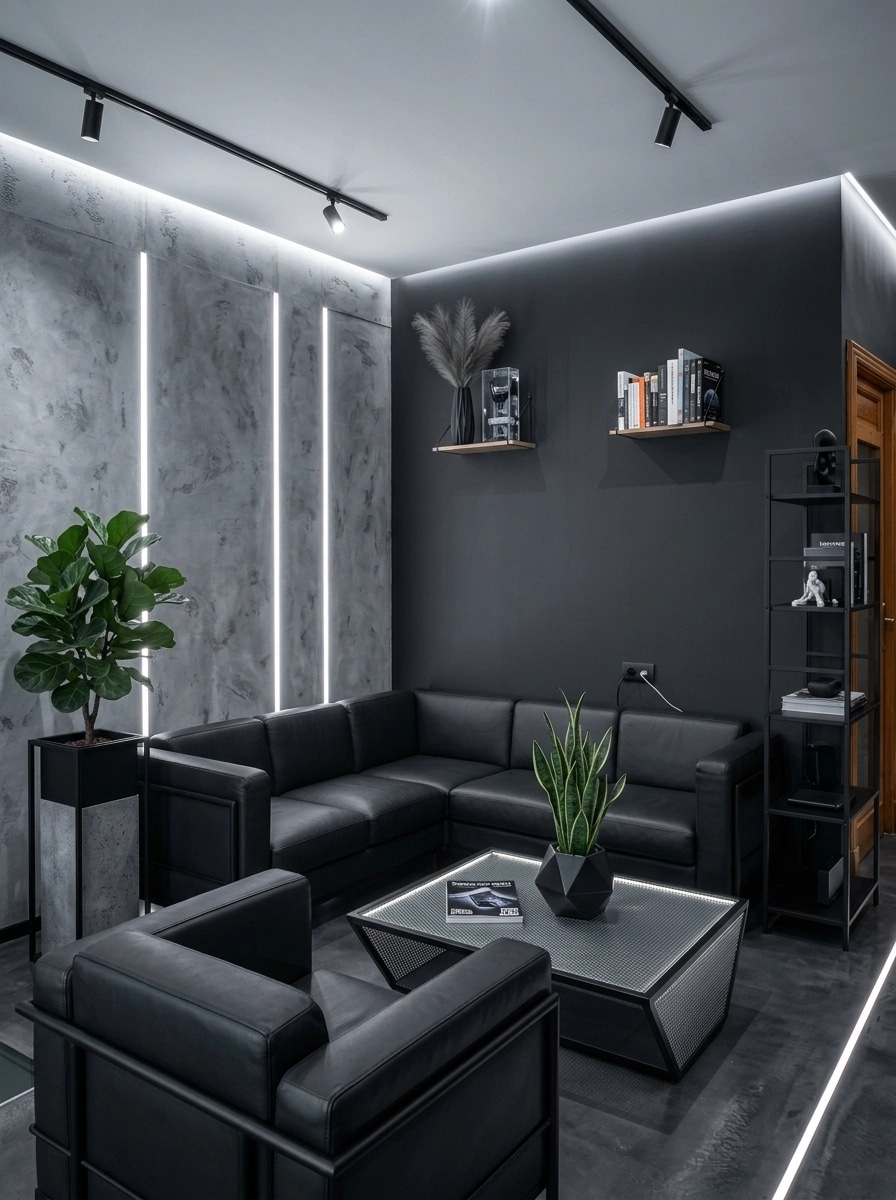 Interior design in Blacktec style — Living Room by GenRoom AI