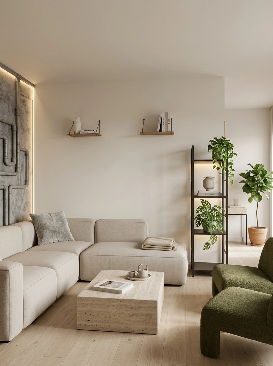 Minimalism Living Room design — interior photo by GenRoom AI