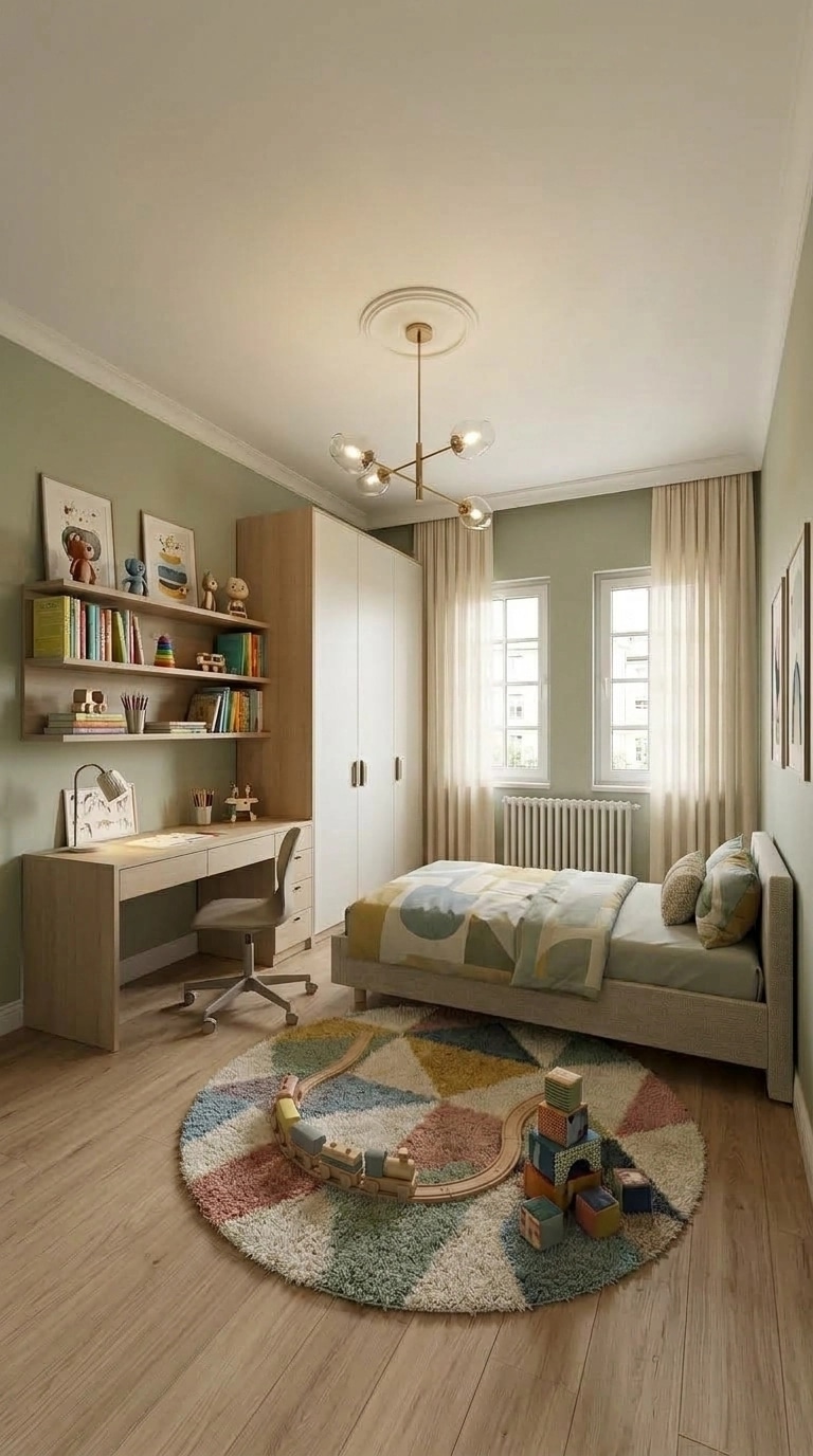 Contemporary Kids Room design — interior photo by GenRoom AI