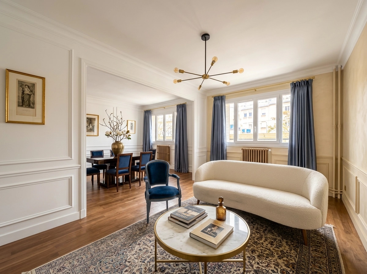 Interior design in French Parisian style — Living Room by GenRoom AI