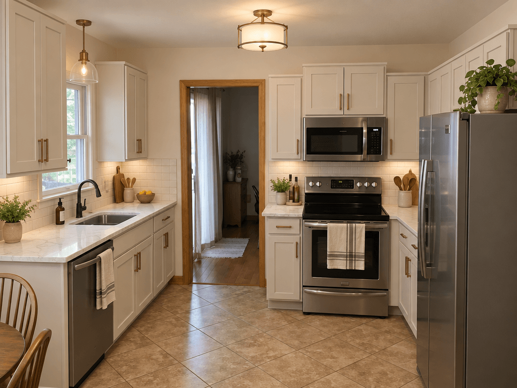 Interior design in Modern Farmhouse style — Kitchen by GenRoom AI
