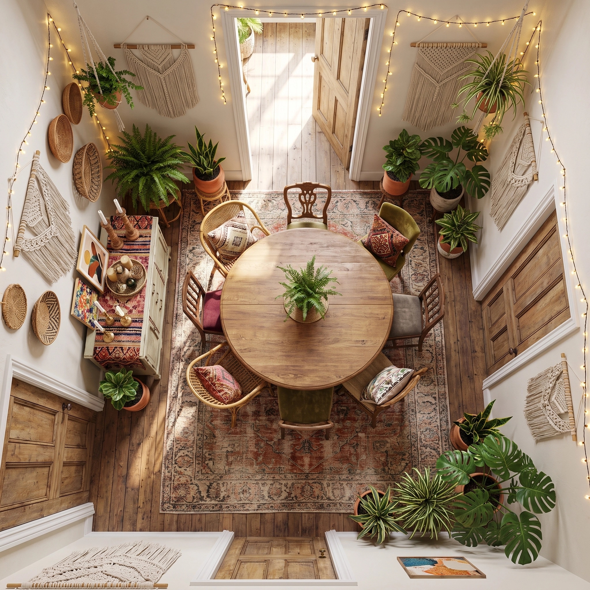 Interior design in Bohemian style — Living Room by GenRoom AI