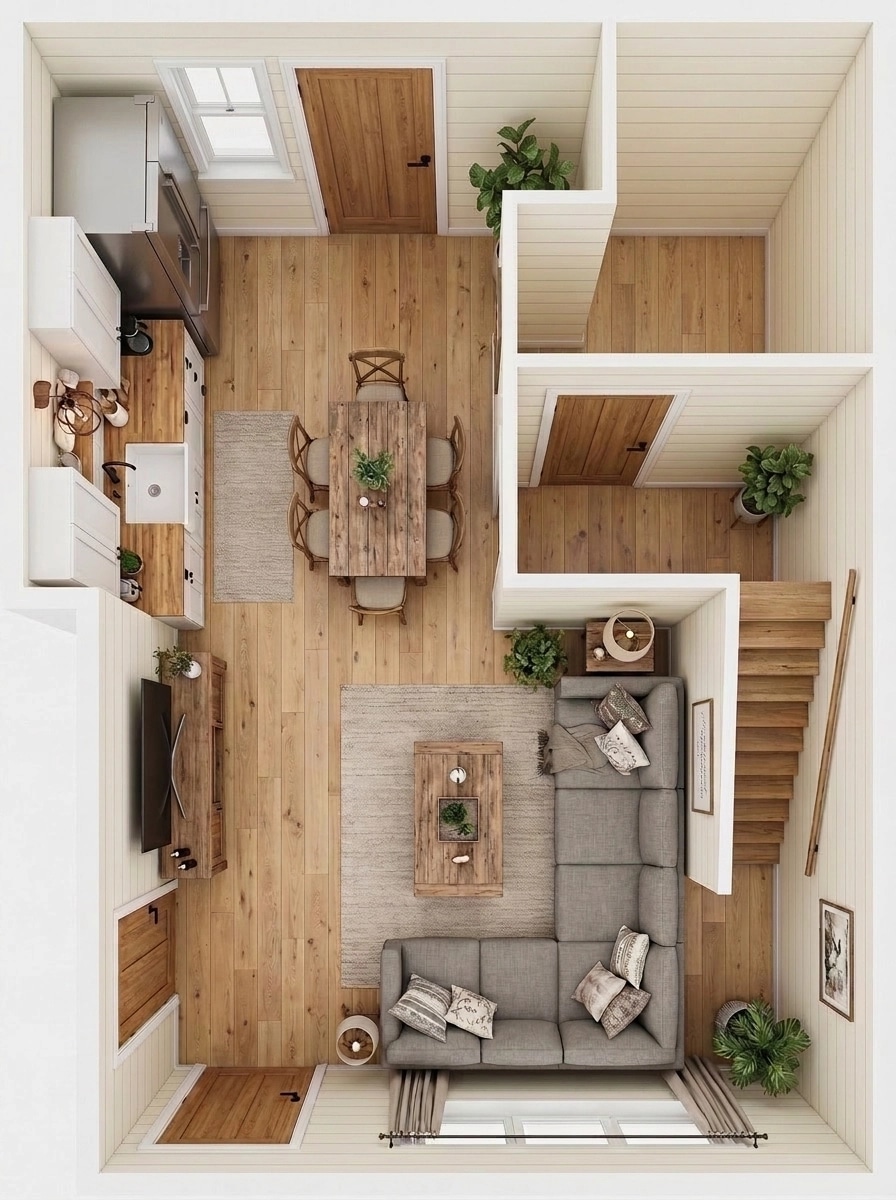 Modern Farmhouse Living Room design — interior photo by GenRoom AI