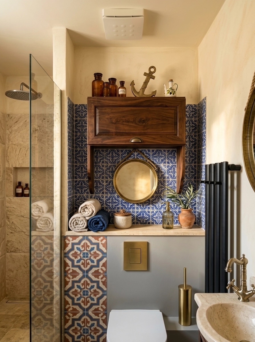 Mediterranean Bathroom design — interior photo by GenRoom AI