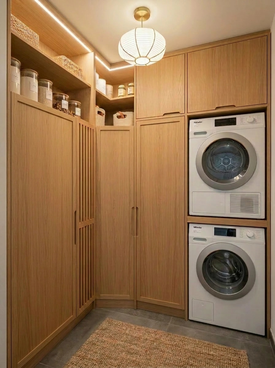 Interior design in Japandi style — pantry by GenRoom AI