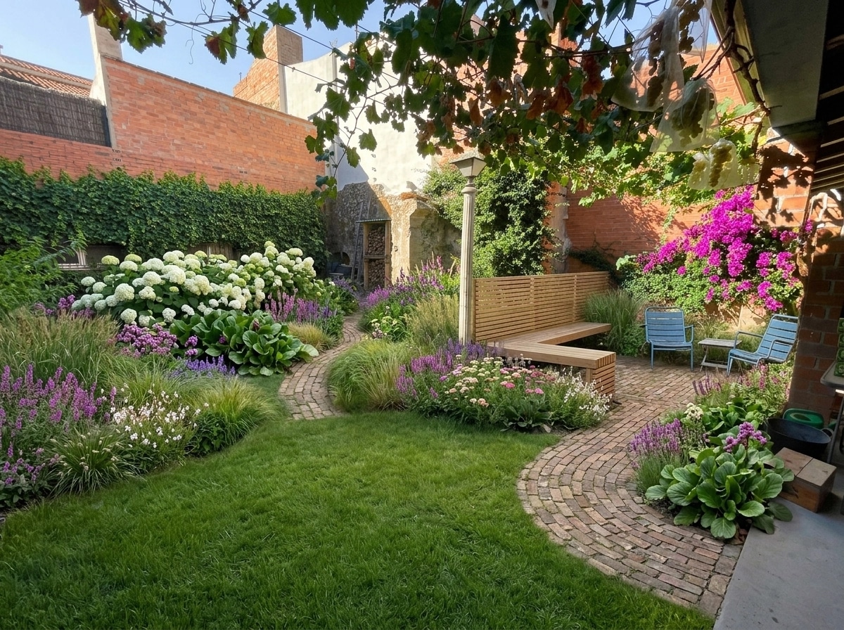Landscape design in Eco Natural Garden style — Yard by GenRoom AI