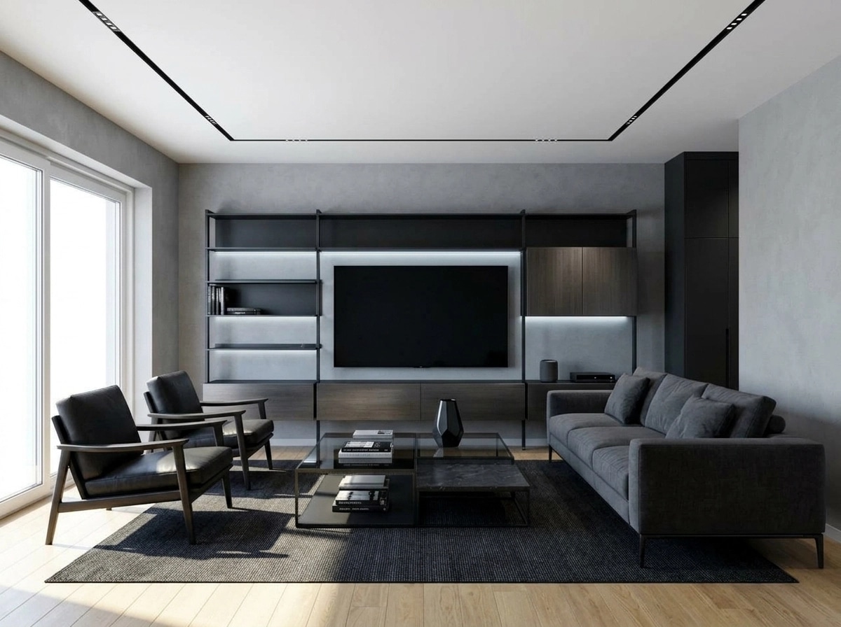 Interior design in Blacktec style — Living Room by GenRoom AI