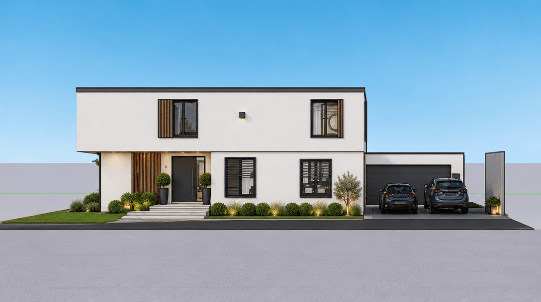 Facade design in no_style style — photo by GenRoom AI