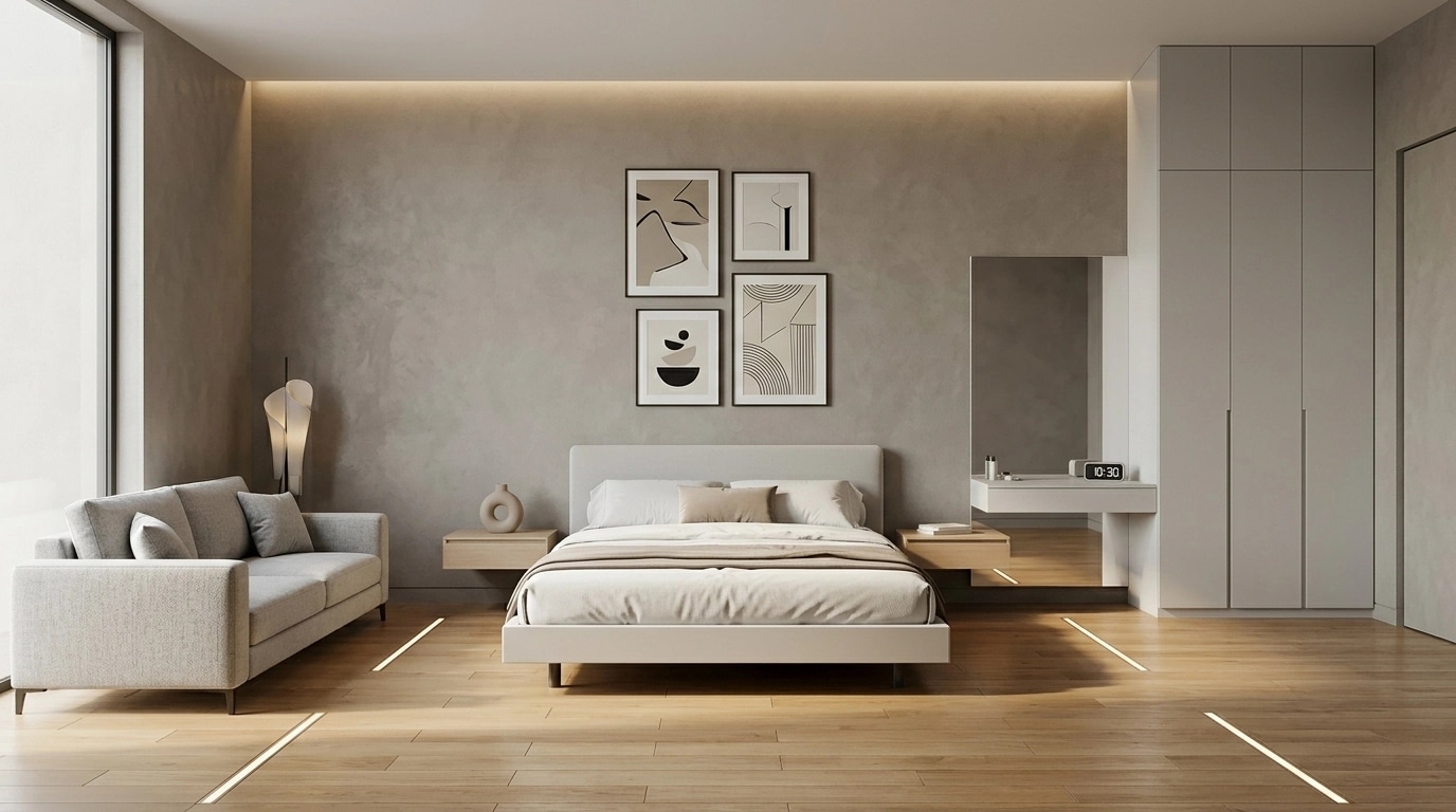 Interior design in Minimalism style — Living Room by GenRoom AI