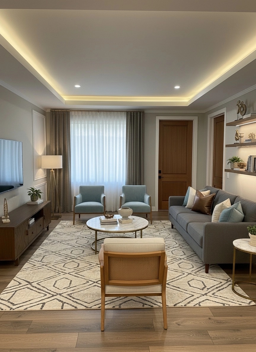 Interior design in Transitional style — Living Room by GenRoom AI