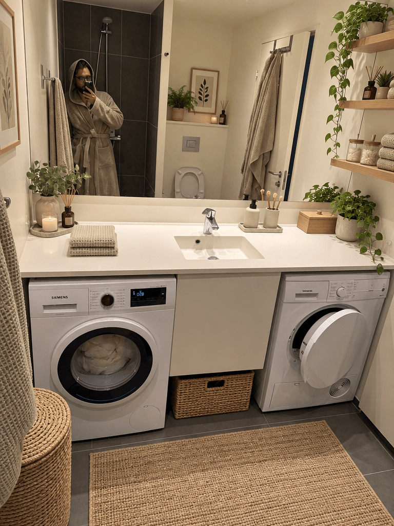 Bathroom interior in Scandinavian style — photo by GenRoom AI
