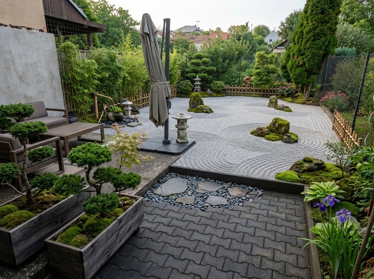 Design paysager en style Japanese Garden — Jardin par GenRoom AI