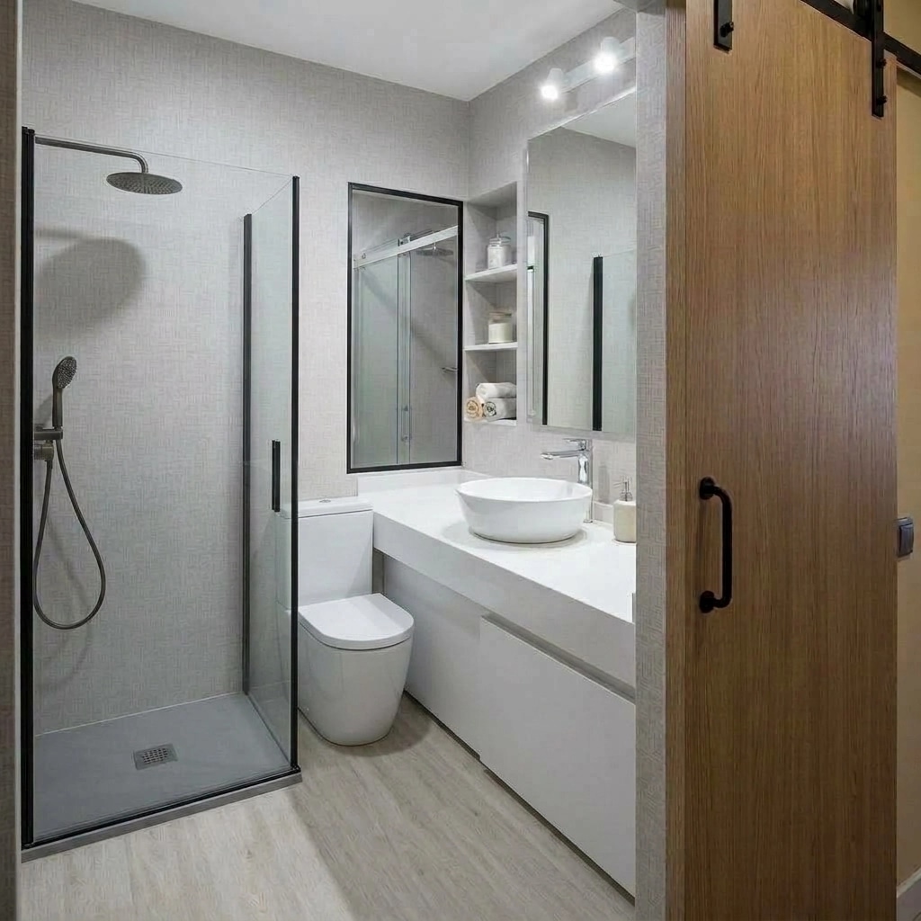 Bathroom interior in no_style style — photo by GenRoom AI