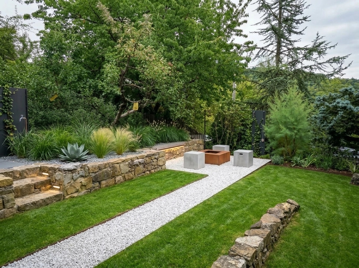 Landscape design in Minimalist Yard style — Yard by GenRoom AI
