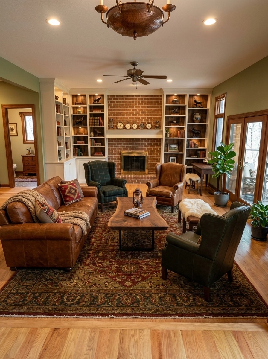 Interior design in Rustic style — Living Room by GenRoom AI