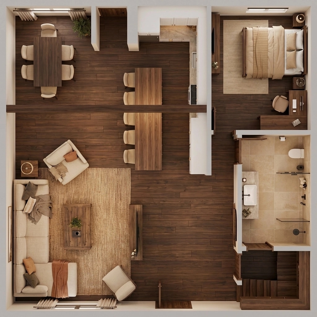 Modern Farmhouse Living Room design — interior photo by GenRoom AI