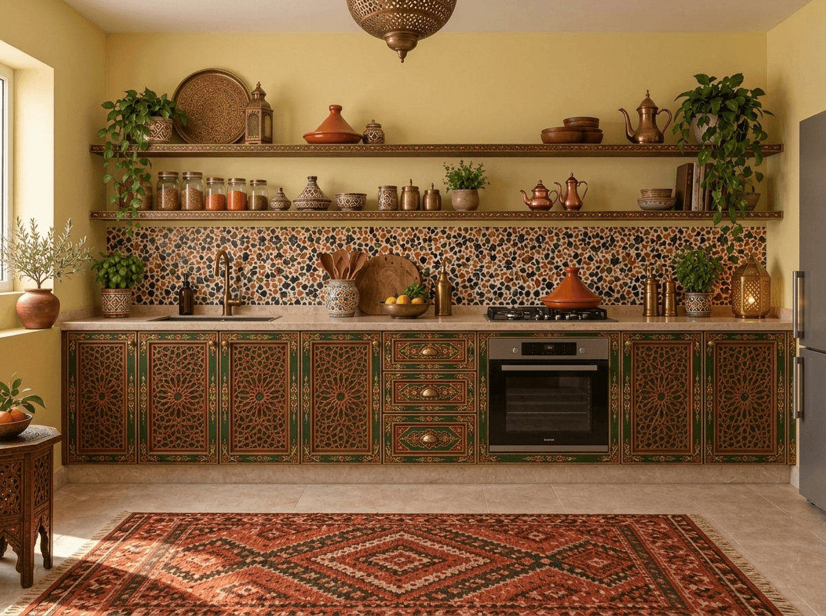 Kitchen interior in Arabian / Moroccan style — photo by GenRoom AI