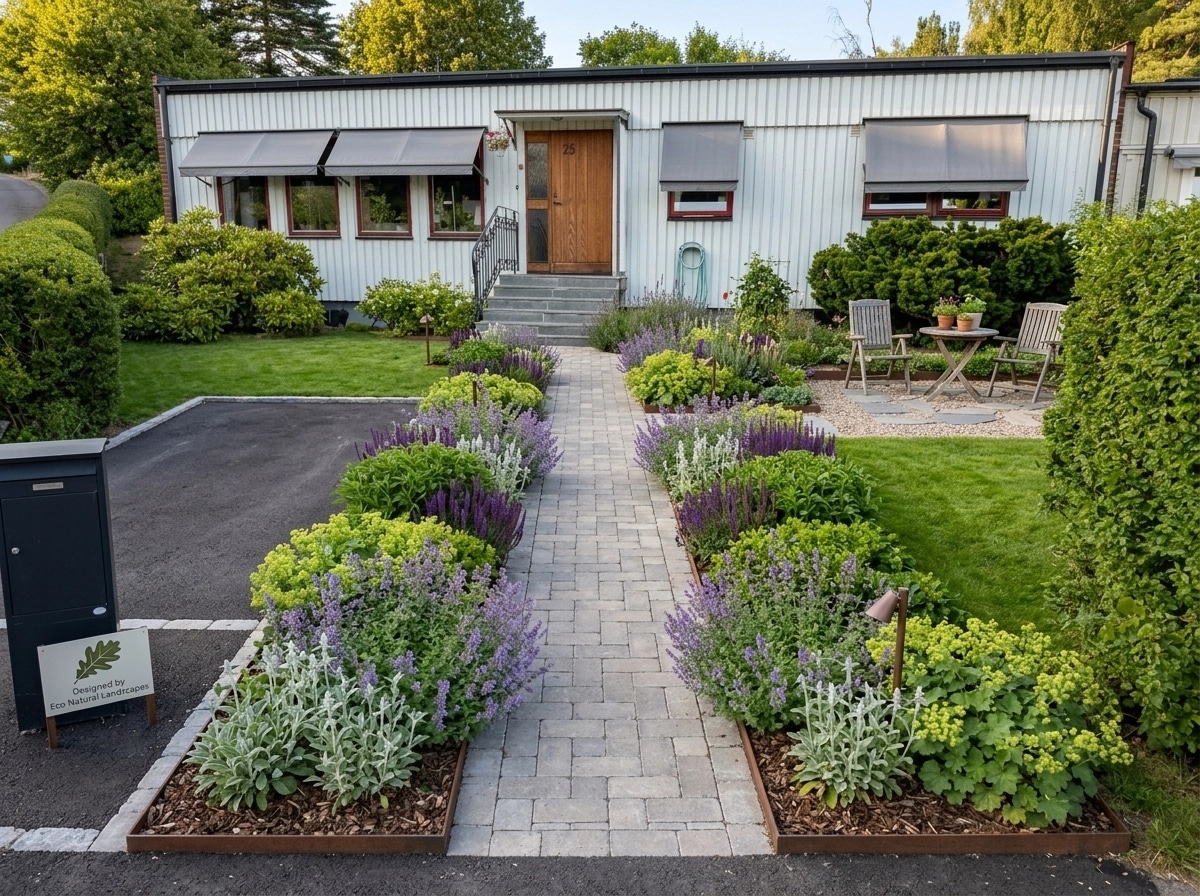 Landscape design in Eco Natural Garden style — Yard by GenRoom AI