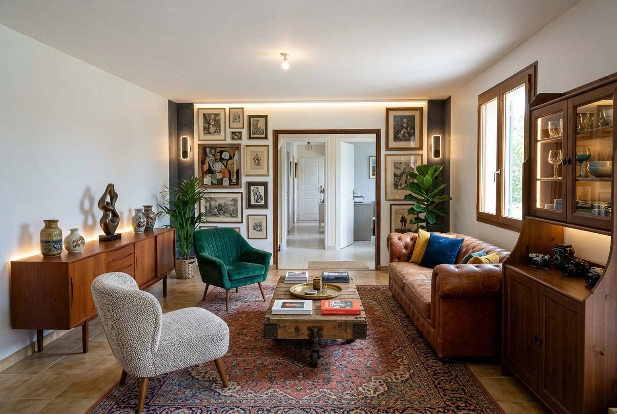 Interior design in Eclectic style — Living Room by GenRoom AI