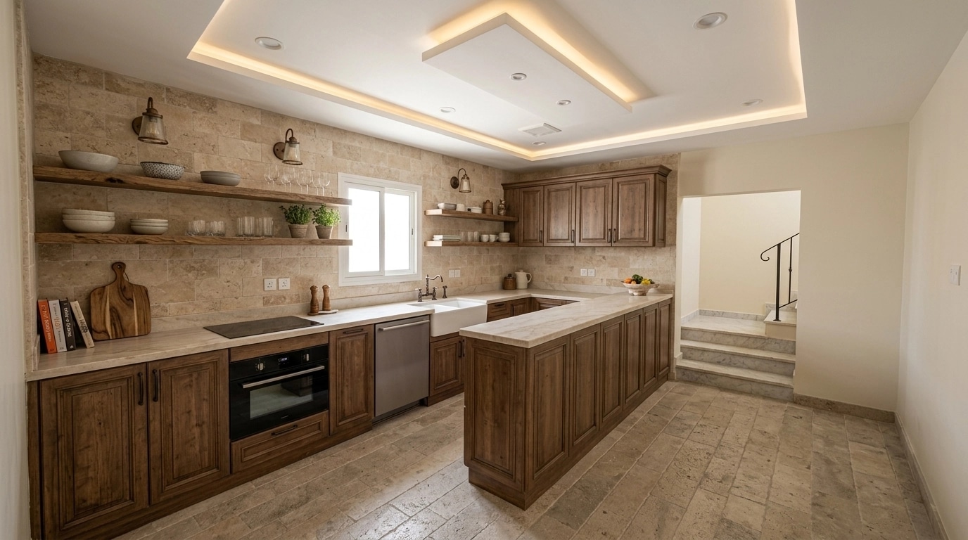 Interior design in Rustic style — Kitchen by GenRoom AI
