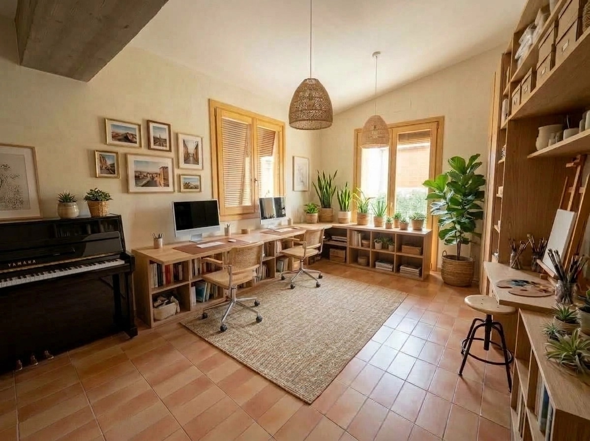 Interior design in Mediterranean style — studio by GenRoom AI
