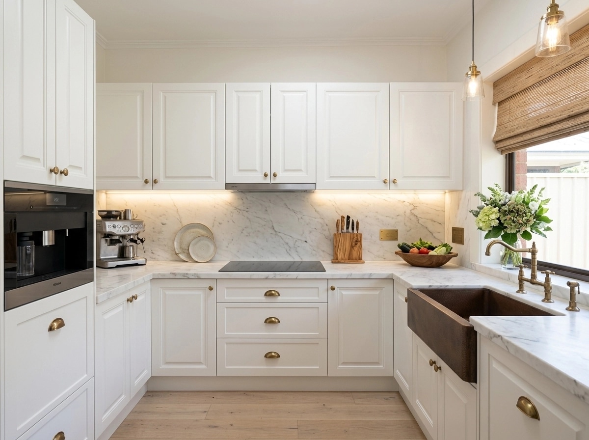 Kitchen interior in Modern Farmhouse style — photo by GenRoom AI