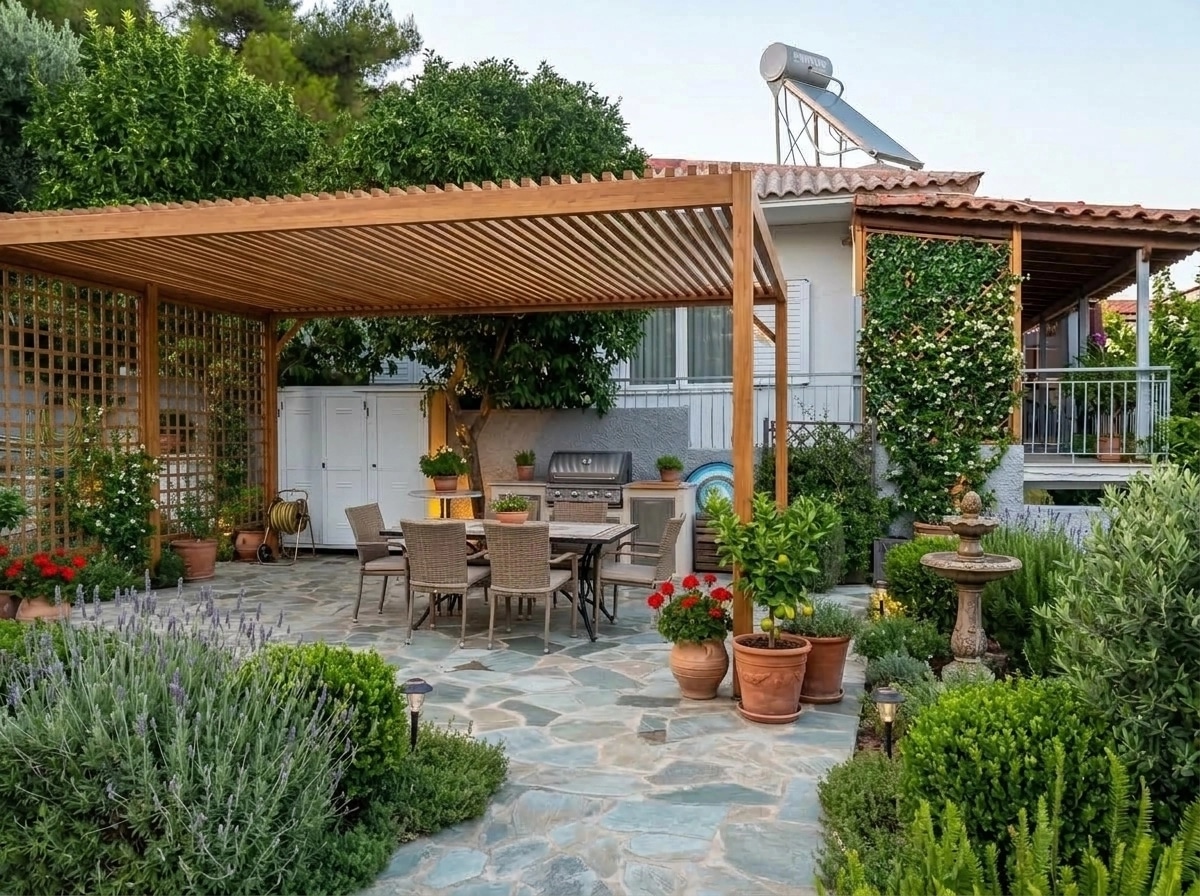 Mediterranean Yard Yard design — yard photo by GenRoom AI