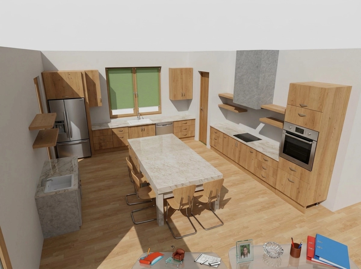 Kitchen interior in no_style style — photo by GenRoom AI
