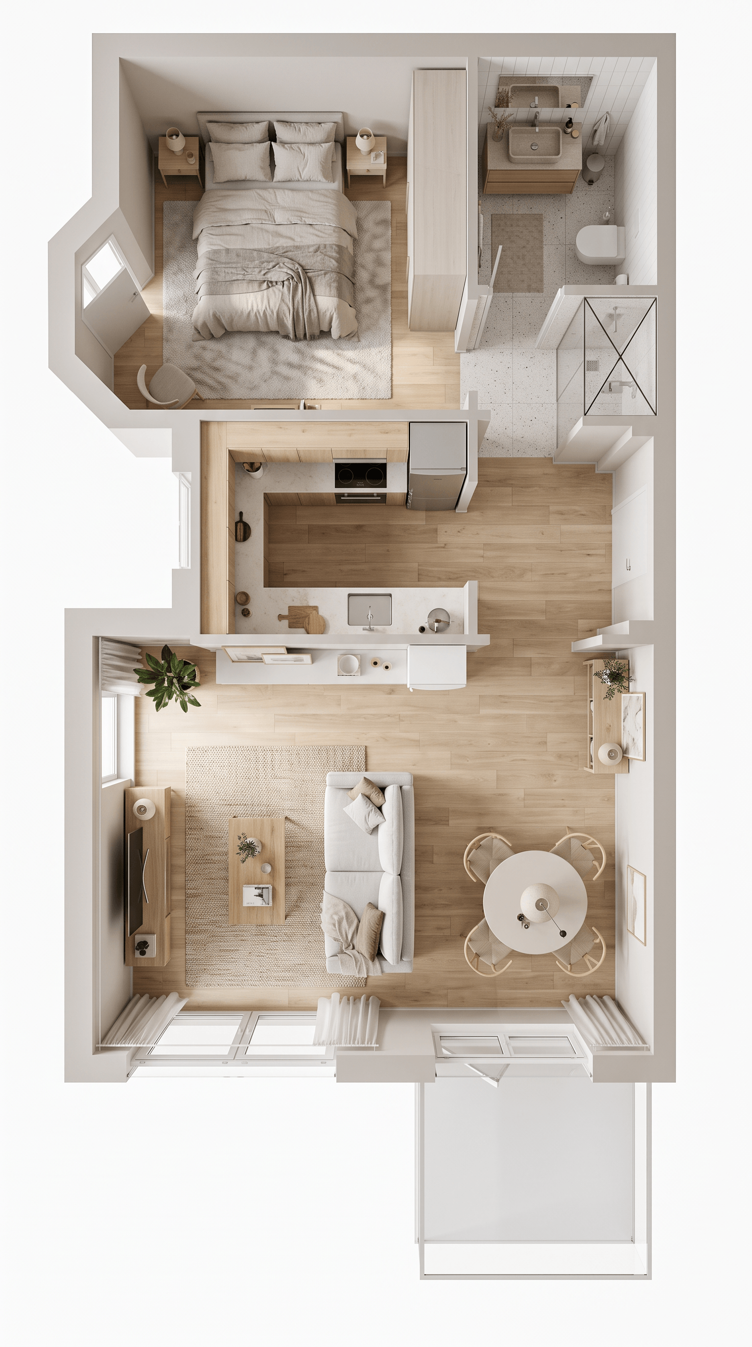 Interior design in Scandinavian style — Living Room by GenRoom AI