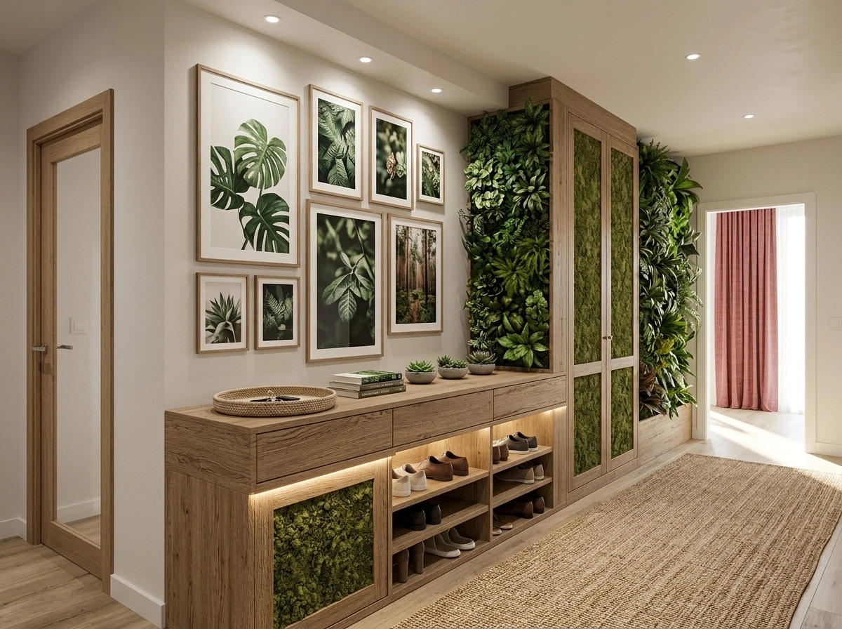 Biophilic Hallway design — interior photo by GenRoom AI