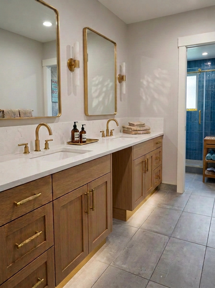 Interior design in Modern Farmhouse style — Bathroom by GenRoom AI