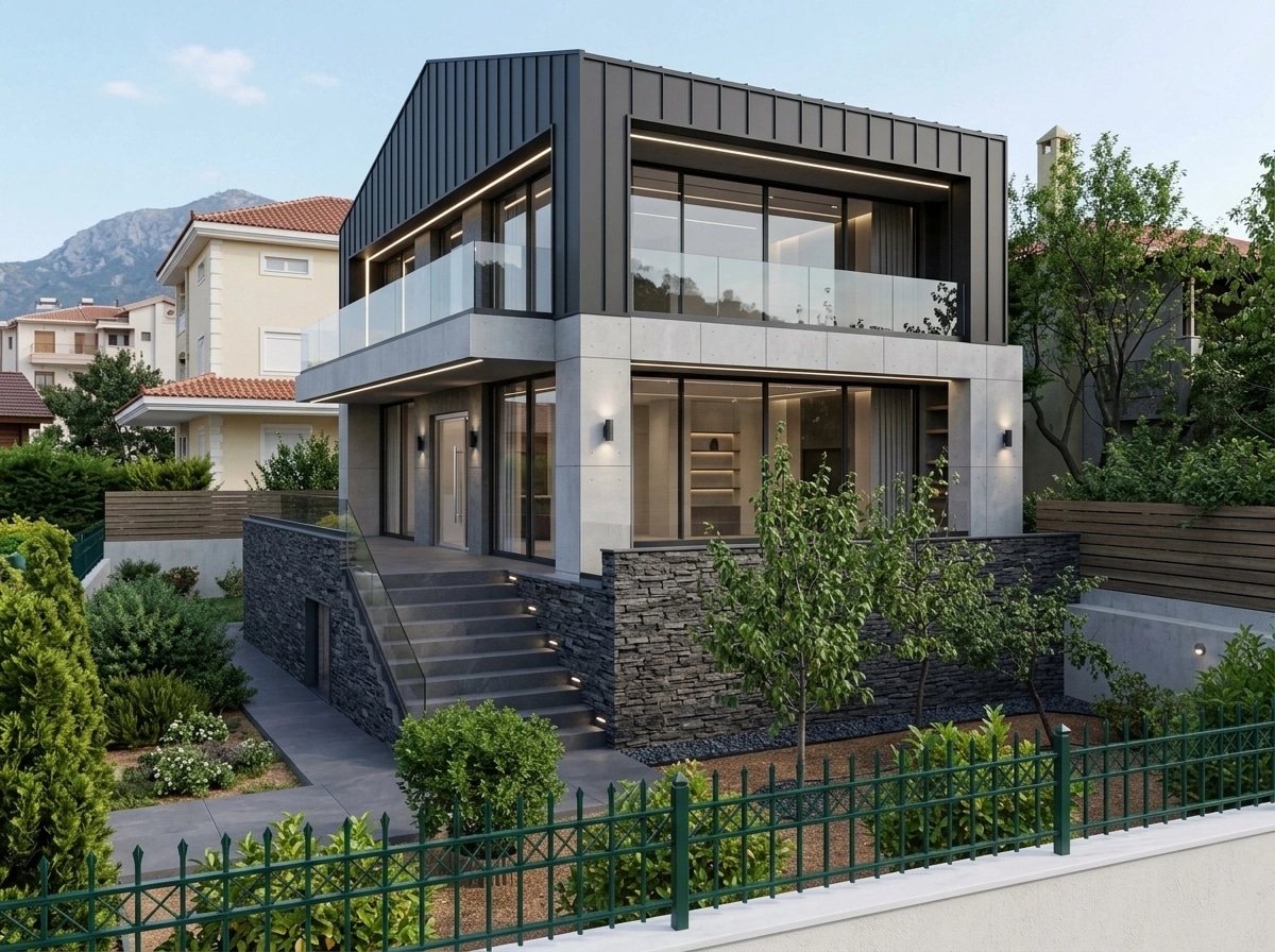 Contemporary Facade Facade design — facade photo by GenRoom AI