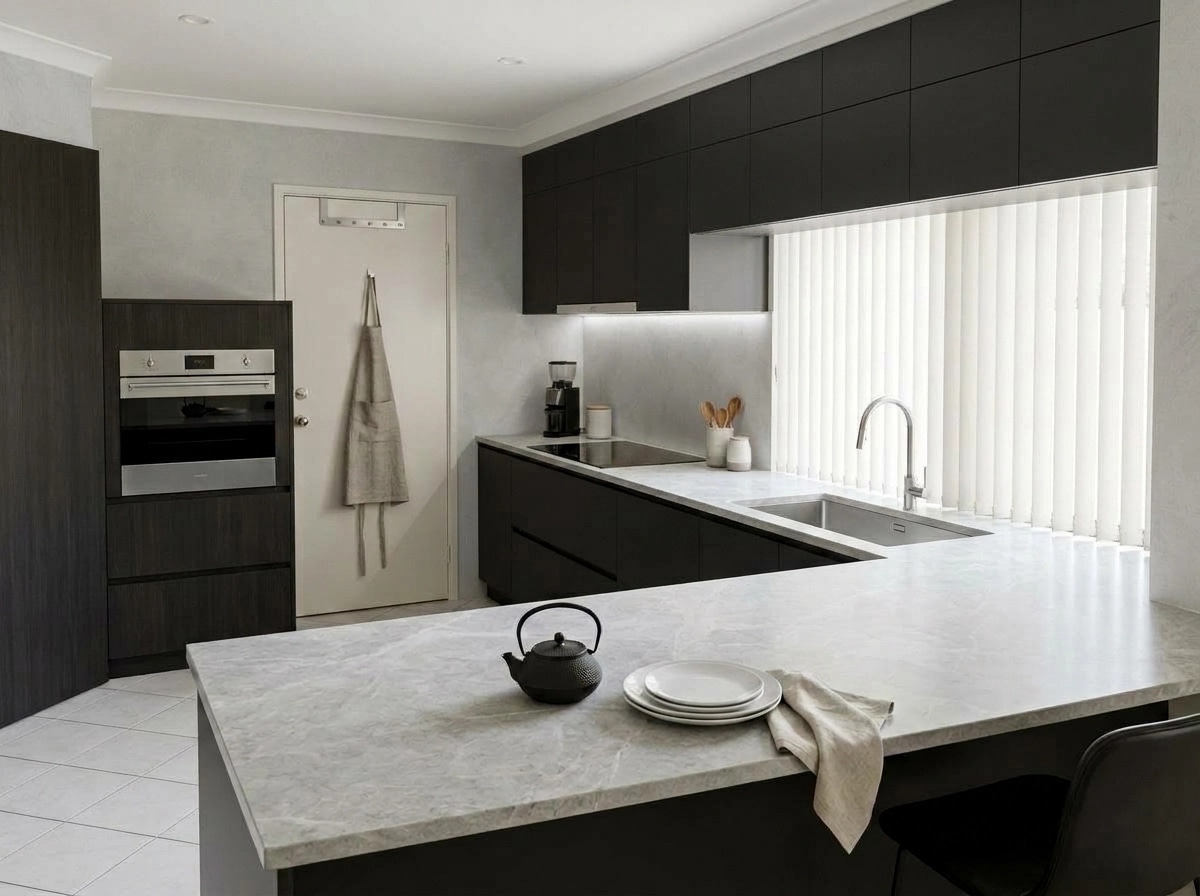 Minimalism Kitchen design — interior photo by GenRoom AI