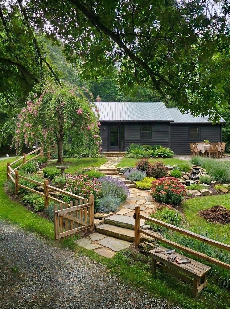 Landscape design in Eco Natural Garden style — Yard by GenRoom AI